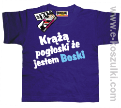 Krążą pogłoski, że jestem boski koszulka dziecięca - fioletowy