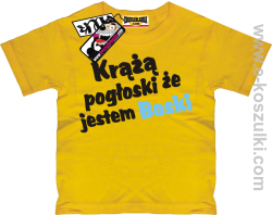 Krążą pogłoski, że jestem boski koszulka dziecięca - żółty