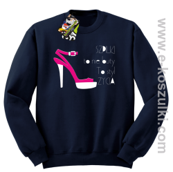 Szpilki to nie buty to styl życia - bluza bez kaptura granatowy