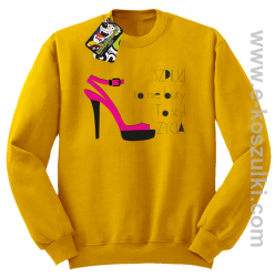 Szpilki to nie buty to styl życia - bluza bez kaptura żółty