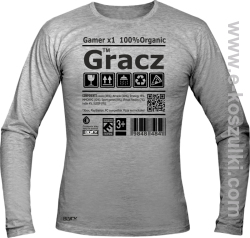 Gracz GAMER - longsleeve męski melanż 