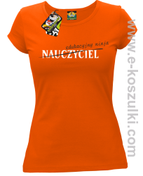 Nauczyciel edukacyjny NINJA - koszulka damska pomarańczowa