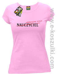 Nauczyciel edukacyjny NINJA - koszulka damska różowa