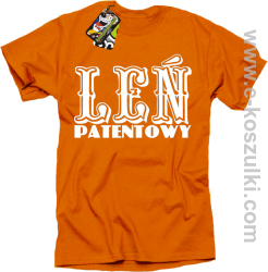 Leń patentowy - koszulka męska pomarańczowy