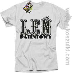 Leń patentowy - koszulka męska biały