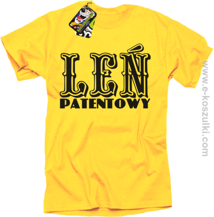 Leń patentowy - koszulka męska żółty