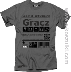 Gracz GAMER - t-shirt męski szary