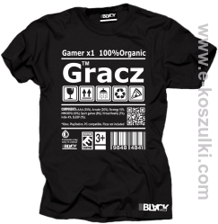 Gracz GAMER - t-shirt męski czarny