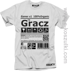 Gracz GAMER - t-shirt męski biały