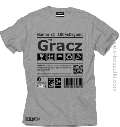 Gracz GAMER - t-shirt męski melanż 