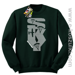 Skydiving aero SKY - bluza bez kaptura zielony butelkowy