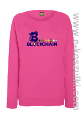 BLOCKCHAIN Fan Symbols - bluza damska bez kaptura różowa