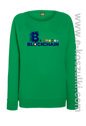 BLOCKCHAIN Fan Symbols - bluza damska bez kaptura zielona