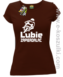 Lubie zapierdalać - koszulka damska brązowy