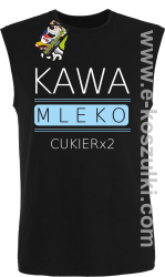 Kawa mleko cukier - bezrękawnik męski czarna