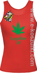 Legalize it gandzia ganja - top damski czerwony