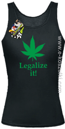 Legalize it gandzia ganja - top damski czarny