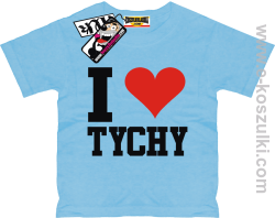 I love Tychy koszulka dziecięca - błękitny