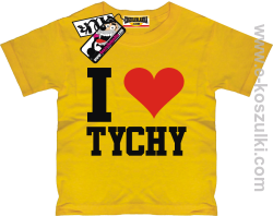 I love Tychy koszulka dziecięca - żółty