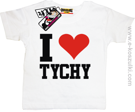 I love Tychy koszulka dziecięca - biały