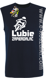 Lubie zapierdalać - bezrękawnik męski granatowy