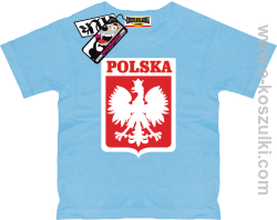 Polska koszulka dziecięca - błękitny