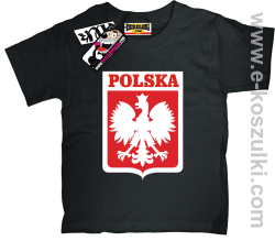 Polska koszulka dziecięca - czarny