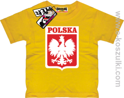 Polska koszulka dziecięca - żółty