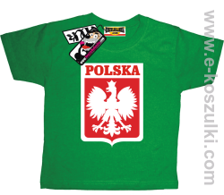 Polska koszulka dziecięca - zielony