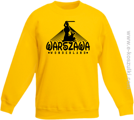 Warszawa wonderland - bluza bez kaptura dziecięca 