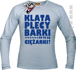 Klata, plecy, barki - longsleeve męski - melanżowy