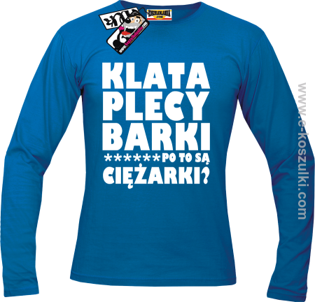 Klata, plecy, barki - longsleeve męski