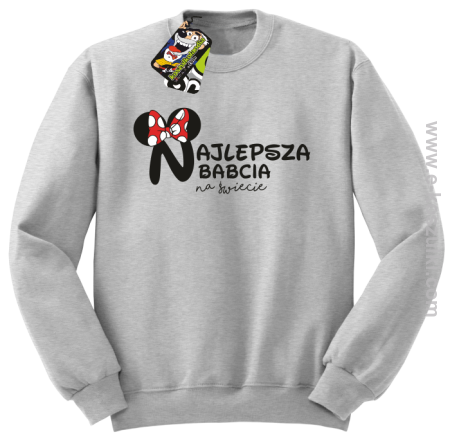 Najlepsza babcia na świecie ala Mickey - bluza bez kaptura STANDARD