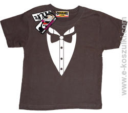 Frak elegancki koszulka dziecięca - brązowy