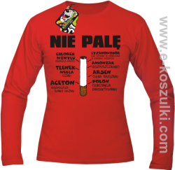 Nie palę bo to szkodzi zdrowiu - longsleeve czerwony