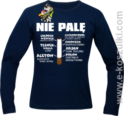 Nie palę bo to szkodzi zdrowiu - longsleeve granatowy