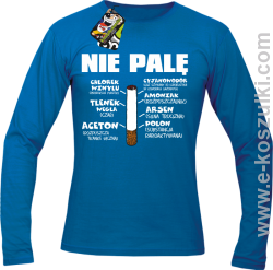 Nie palę bo to szkodzi zdrowiu - longsleeve niebieski