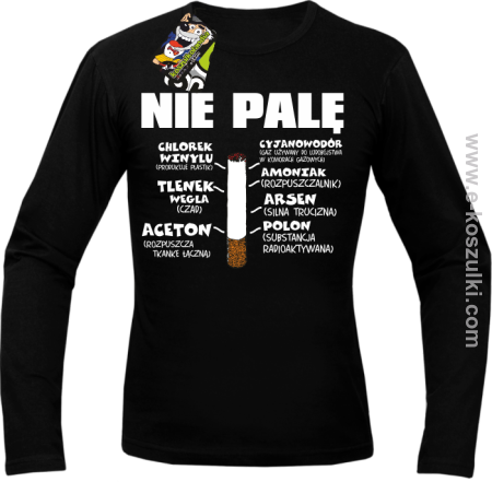 Nie palę bo to szkodzi zdrowiu - longsleeve męski
