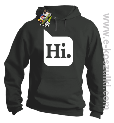 Hi. ! - bluza z kapturem szara 