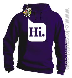 Hi. ! - bluza z kapturem fioletowa