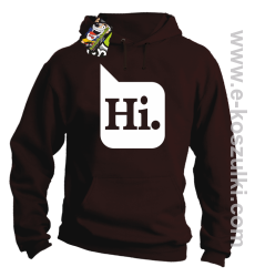 Hi. ! - bluza z kapturem brązowa