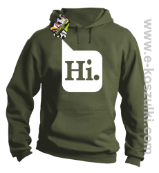 Hi. ! - bluza z kapturem khaki
