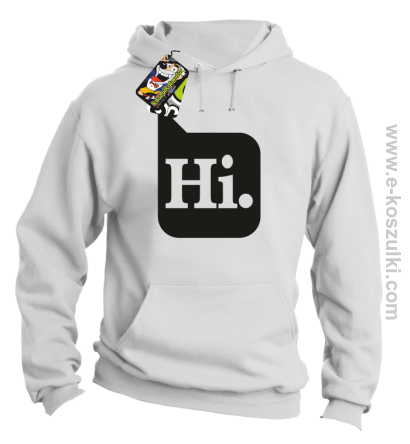Hi. ! - bluza z kapturem biała