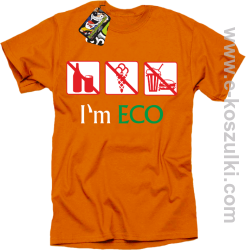 I'm ECO No EAT - koszulka męska pomarańczowy