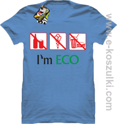 I'm ECO No EAT - koszulka męska błękitny