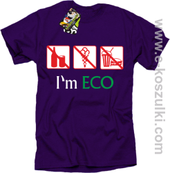 I'm ECO No EAT - koszulka męska fioletowy