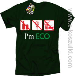 I'm ECO No EAT - koszulka męska butelkowy
