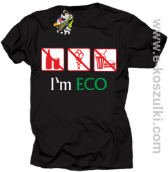 I'm ECO No EAT - koszulka męska czarny