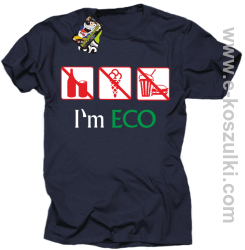 I'm ECO No EAT - koszulka męska granatowy