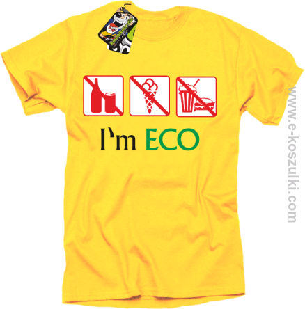 I'm ECO No EAT - koszulka męska żółty